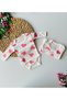 Baby Girl Bodysuit 100% Cotton Printed Snap Fasteners 3-Piece Bodysuit Set Flexible Comfortable Daily Wear - 4