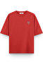 Women's / Men's Semi Oversize T-Shirt Zeus Back Printed Red T-Shirt 1405 - 2