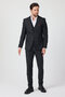 Serardo Men's Anthracite Polyviscon Fabric Slim Fit Jacket Pants Vest Suit - 5