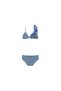 Lola Blue Kids Bikini with Chiffon Flowers Details