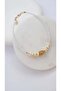 Natural Stone Detailed Ecru Anklet - 3