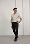 Men's Basic Zippered Polo Collar T-Shirt - 4
