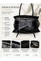 Women's / Mother's / Textured / Hand and Shoulder Bag / Stylish Daily Bag / Imported Leather / Long Strap - 3