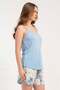 Pajama Set with Rope Straps and Shorts Light Blue-512203 - 7