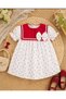 Scarlet Heartnow Bow Collar Girl's Heart Pattern Dress