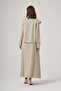1088 Asymmetrical Flywheel Detailed Silky Textured Set - Sand Beige - 4