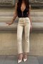 Women's High Waist Cut-Off Ankle Length Denim Jean Pants - 4