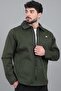 Diagonel Fabric Collared Zippered Seasonal Coat Pldp 3031_60391 - 4
