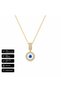 Evil Eye Beaded Stone Women's Necklace 316L Steel Stylish Gift Jewelry