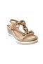 1060 Women's Stoned Comfort Sandals with Filled Heels