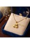 Gold Color Chain Rotating Heart Model Tarnish-Resistant Steel Necklace - 4