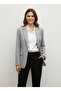 Women's Gray Striped Comfort Fit Blazer Jacket – Comfortable Fit