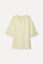 Women's Yellow Straight Cut Linen Mini Dress - 4