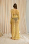 Rubina Yellow Knitwear Crop Skirt Set - 5