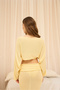 Naval Yellow Crop Skirt Knitwear Set - 5