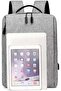 Smart Travel Laptop Backpack with USB Port, Large Capacity Business Computer Bag, Grey Waterproof - 3