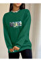    Women's Long Sleeve Crew Neck Print Viscose Two Thread Blouse