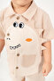 Baby Boy Summer Dinosaur Figured Muslin Set - 4