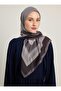 Gray Frame Patterned Soft Scarf - - 2