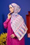 مجموعة Marrakech شال ناعم أزرق غابة وردي 3049-12 - 2