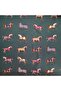Emerald Green Equestrian Horse Printed Satin Scarf 70X70 cm - 3