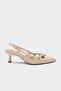 Bunny Low-Cut Detailed Women's Leather Heeled Shoes - 2