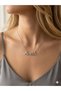 316L Stainless Steel Ataturk Signed Zircon Stone Gold - Silver Color Women's Steel Necklace - 5