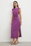 Waist Shirred Slit Dress - 5