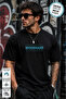 Black Work Hard Printed Crew Neck Premium Thick Single Jersey Cotton Fabric Sportsman Men's T-Shirt