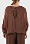 Guipure Detailed Silk Blend Casual Blouse Bluz 690274 - 3