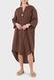 Striped Relaxed Fit Button Detailed V-Neck Dress Dress 25547L - 5