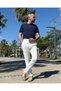 Men's Italian Cut Double Cuffed Old Money Trousers with Side Buttons - 5