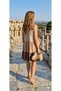 Brown and Its Shades Shirt Collar Sleeveless Pleated Linen Above the Knee Relaxed Stylish Dress - 4