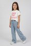 Girl's Floral Embroidered T-Shirt Pink 4-9 Years - 2