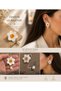 Special Design Narcissus Earrings with Removable Pearls |   2-in-1 Use - Handmade Polymer Clay Earrings with Real Baroque Pearls- - 3