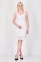 Women Eyelet Mini Dress, White - 4