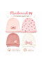 4-Piece Baby Hat Set with Bow – 100% Cotton, Compatible with Newborns 0-6 Months
