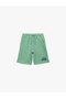 Printed, Lace-Up Waist, Textured Cotton Shorts - 4