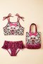 Girl's 3-Piece Swimsuit Set with Bag (Bag+Swimsuit+Bikini) 3-10 Years 12649N - 3