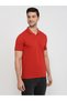Men Red Slim Fit Tipped Polo T-Shirt - 3