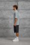 Men's T-Shirt Culture Print Washable Gray Oversize Printed Crew Neck Cotton - 3