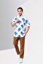 Men Archive Fit Embroidered Short Sleeve Casual Shirt, White - 2