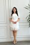 Stoned Double Tulle Ruffle Detailed Dress - 6