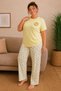 Luna Short Sleeve Women's Pajama Set – Soft Textured, Breathable, Comfortable Homewear Set - 2