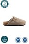7004 Unisex Beige Wool Felt Daily Home Slippers - 2