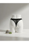 Black Elastic Waist Tulle Panties - 2
