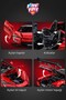 Cada 1:8 Yangwang U9 Supercar 3671 Parts Car Building Kit Mobile App-Supported Control C64011W - 5