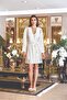 Women's Combed Cotton Lace 6-Piece Dowry Nightgown, Dressing Gown, Pajama Set K115 - 5