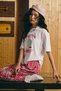 Harvest Printed 24/1 White 100% Cotton Oversize Tshirt - 3