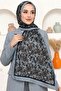 Women's Mint Black Shawl Patterned Organic Cotton Soft Shawl - 2